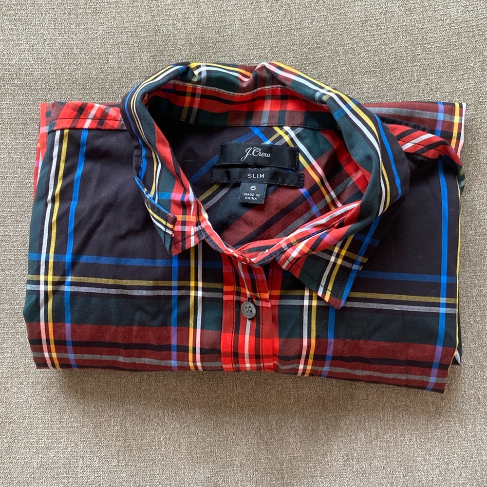 J. Crew plaid button down